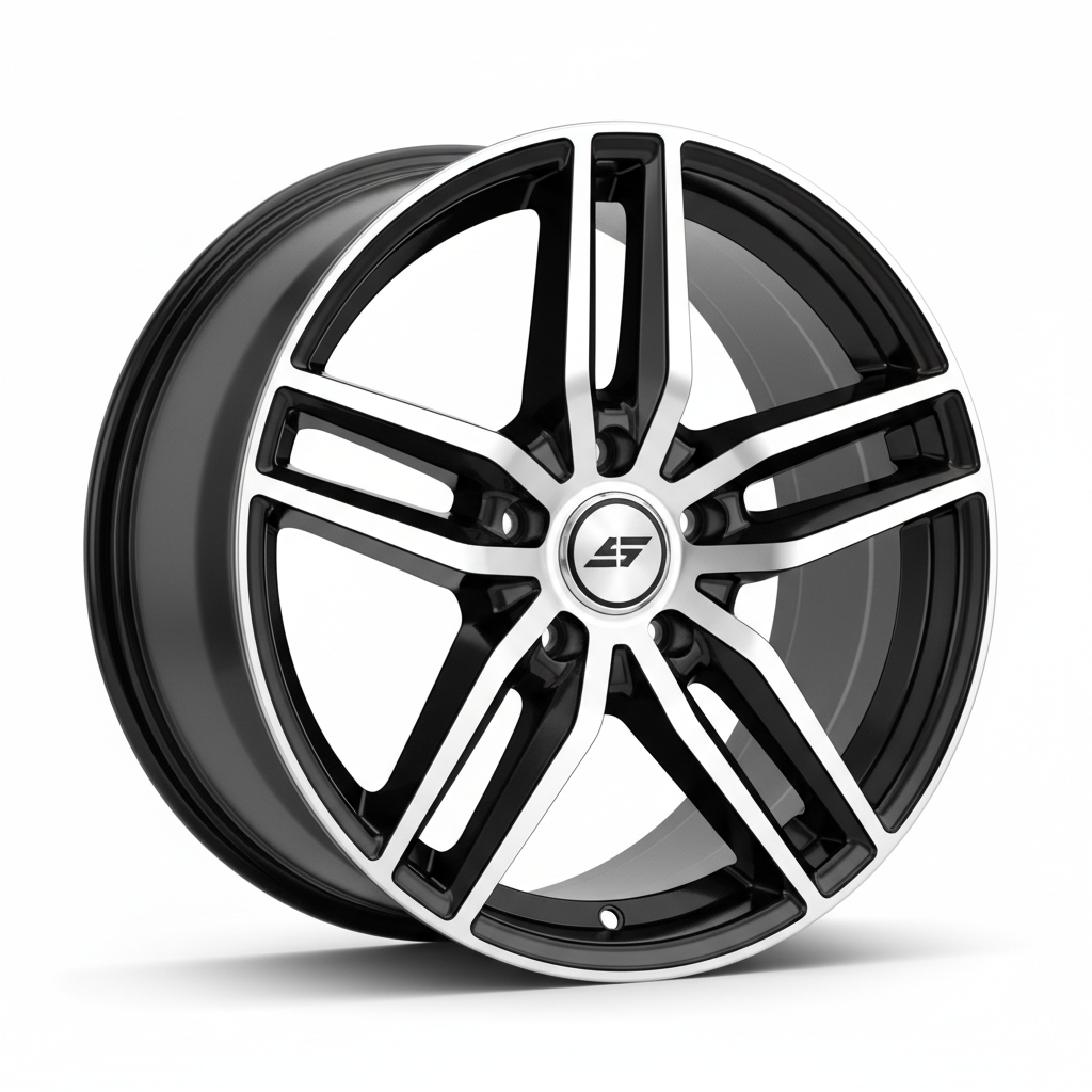Glossy Black 5-Spoke Alloy Wheel
