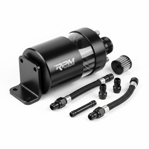 Baffled Engine Oil Catch Can Kit