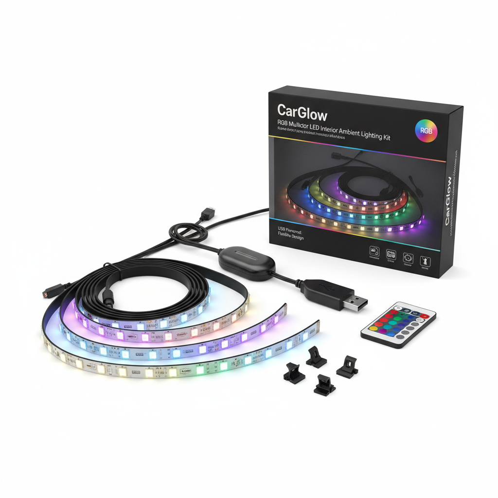 RGB LED Car Interior Ambient Lighting Kit