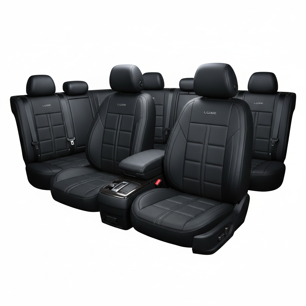 Premium Black Leather Seat Covers